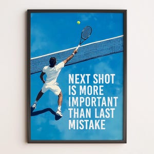 Póster motivacional de tenis / Arte mural inspirador de tenis / Regalo para tenistas / Decoración deportiva imprimible