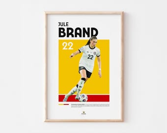 Jule Brand Germany Football Poster Minimalist Soccer Wall Art