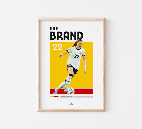 Jule Brand Germany Football Poster Minimalist Soccer Wall Art