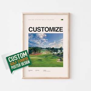 Personnaliser affiches de parcours de golf, affiche de golf, impression de golf, décoration murale de golf, oeuvre d'art de golf, art mural de golf