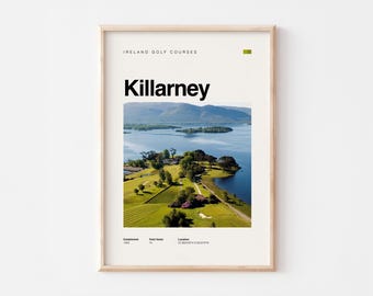 Killarney Golf Course Poster – Printable Gift for Golf Lovers - Minimal Style - Digital Download