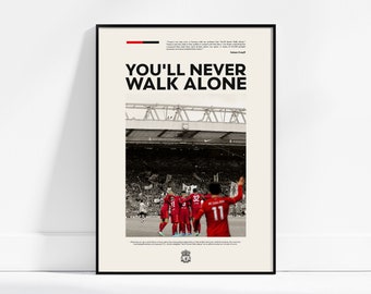 Liverpool Poster Gift Football Fun Wall Art Print Football Decor of Liverpool Fun