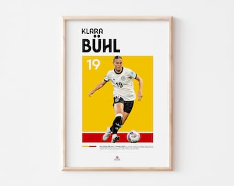 Klara Bühl Poster — Minimalist Germany Women's Soccer Wall Art