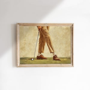 Vintage Golf Art Print | Retro Golfer Illustration | Digital Download