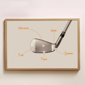 affiche de golf | Art mural golf | Téléchargement numérique