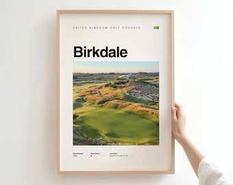 Birkdale Links Golf Poster — Links Golf Wall Art