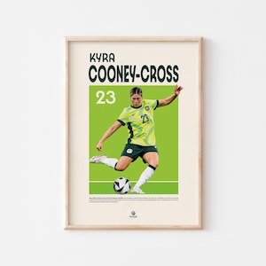 Kyra Cooney-Cross Poster Matildas Wall Art for Girls Inspirational Soccer Player Print Australian Women’s Football Digital Download