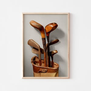 Vintage Golf Bag Print: Retro Sports Wall Art (Digital Download)