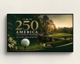 America 250 Golf Course TV Art Frame Wall Decor | Digital Download