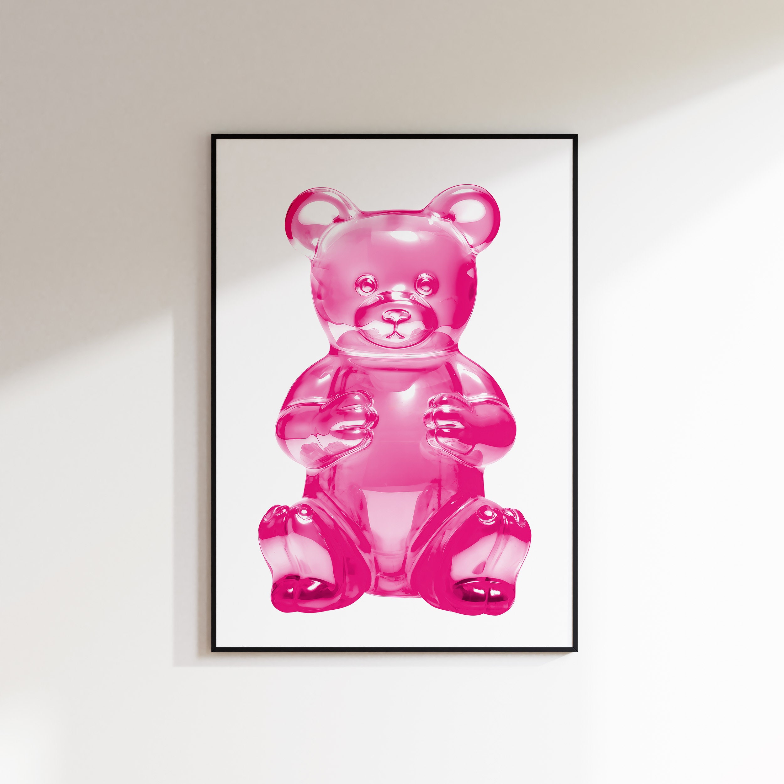 Giant Gummy Bear Wall Decor,Modern Pop Art,75 Resin Bears,Kitchen