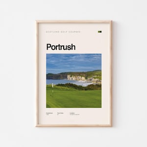 Royal Portrush Golf Course Poster: Minimalist Travel Print (Digital Download)