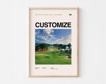 Custom Golf Course Poster — Personalized Golfer Gift Print