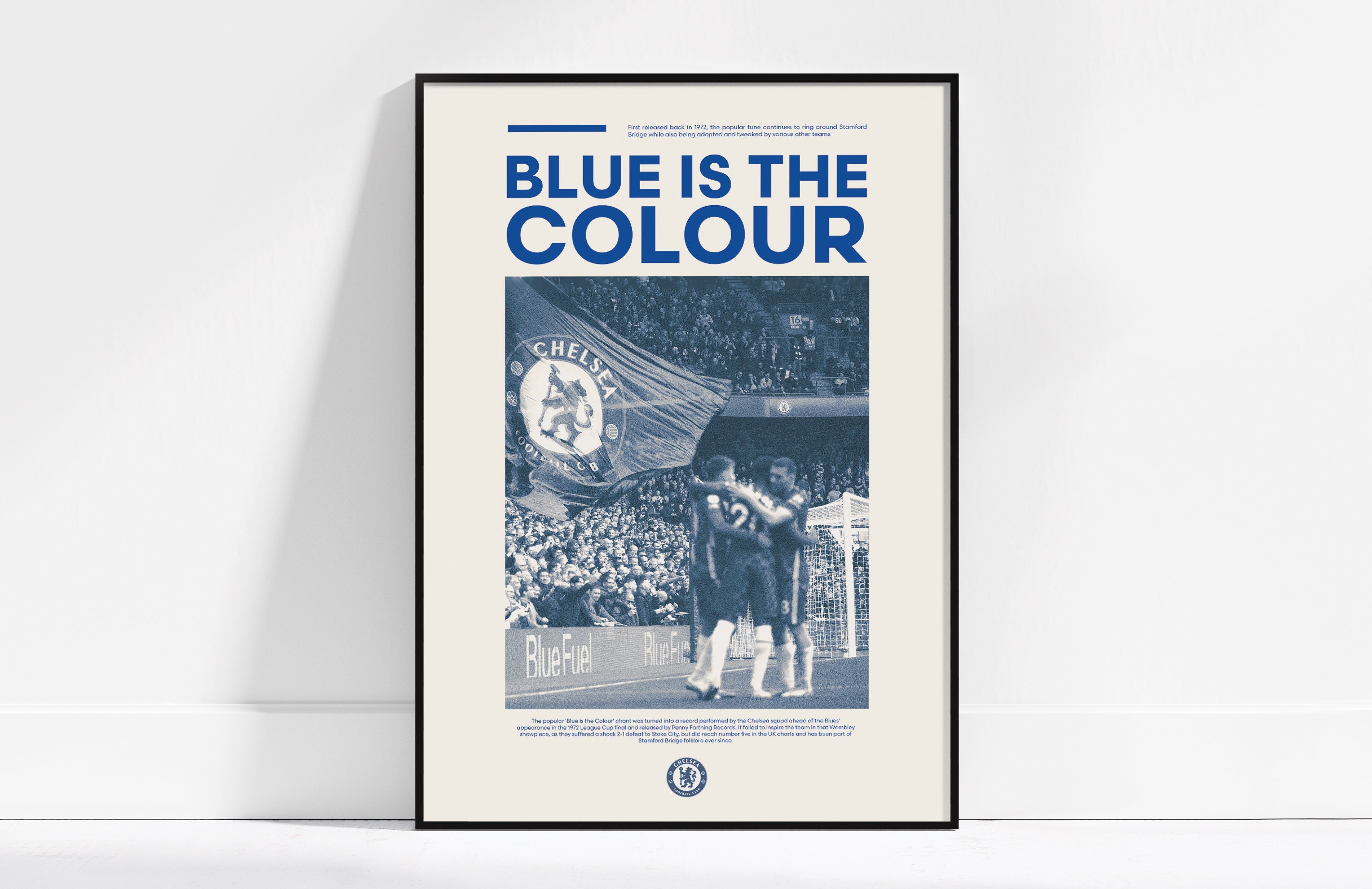 Chelsea, Stamford Bridge, retro art design print poster