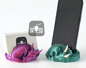 Archivos de impresión 3D de dragón, soporte para teléfono STL, tarjetero de dragón, decoración de fantasía, organizador de escritorio, ideas de regalo de dragón, bricolaje