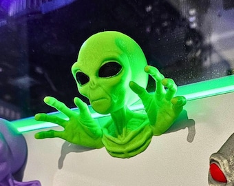 Alien Magnet STL para impresión 3D, Figura extraterrestre, Decoración alienígena, Archivos para impresión 3D, Tema espacial, Decoración OVNI, Regalos para Geek