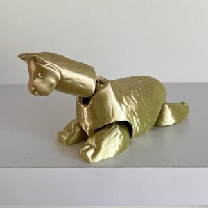 Stampa flessibile in posizione di alpaca/lama, stampa 3D STL, file digitale di una graziosa statuina di lama, file di stampa 3D flessibile, giocattolo articolato Fidget