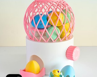 Gachapon Machine STL, Capsule Toy Dispenser, Vending Machine 3D Print, Mechanical Toy, Party Favor, Market Display