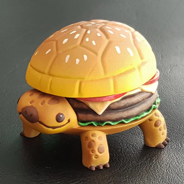 Turtle Burger 3D File, Cute Turtle Figure, Turtle Stl, Tortoise, 3D Printing File, Cute Turtle, Animal Stl