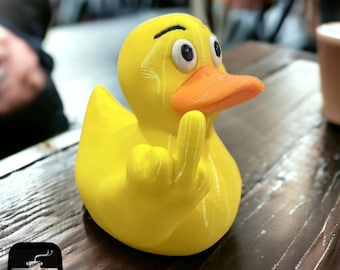 Rubber Duck Middle Finger STL 3D Printing Files, Dashboard Duck, SUV Ducking, Car Ducking, Rude Rubber Duck, Duck You, Flipping the Bird