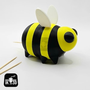 Bee Toothpick Holder STL, Bee Gift Ideas DIY, 3D Printing Files, Color Files 3MF, Factory Files for Multicolor Prints, Digital Files for DIY