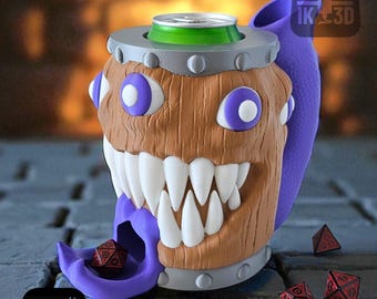 Mimic Dice Tower STL: 3D Print Dosenkühler Brettspiel Zubehör (Digitale Datei)