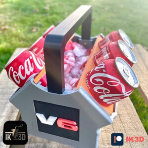 Engine Block Beer Holder, Can Holder / Cooler , V6 Motor Mecanic Gift Ideas, STL 3D Printing Digital Files, V6 Motor Hold Cans Ice Car Lover