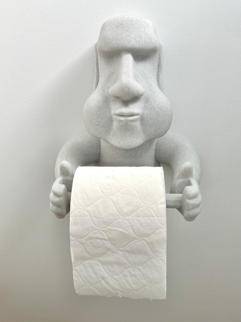 3D STL File Moai Toilet Roll Holder 3D Print Funny Toilet Etsy