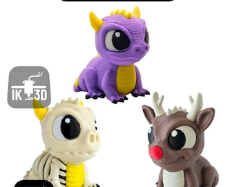 3Dプリント用ベビードラゴンフィギュアSTLファイル、かわいいドラゴン