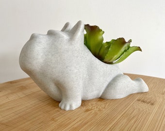 Bulldog Planter Yoga, Minimalist Dog Pot for Plants, 3D Printing Digital File, Dog Lover Gift Idea, Dog Decor, Modern Home Decor, Cute Dog