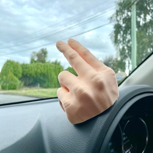 Waving Hand Car Dashboard, 2 Finger Waving Hand, Stl File 3D Printing, Lazy Waver, Car Accessories, Car Dashboard, Waving Hand Stl, 3D Model image 6