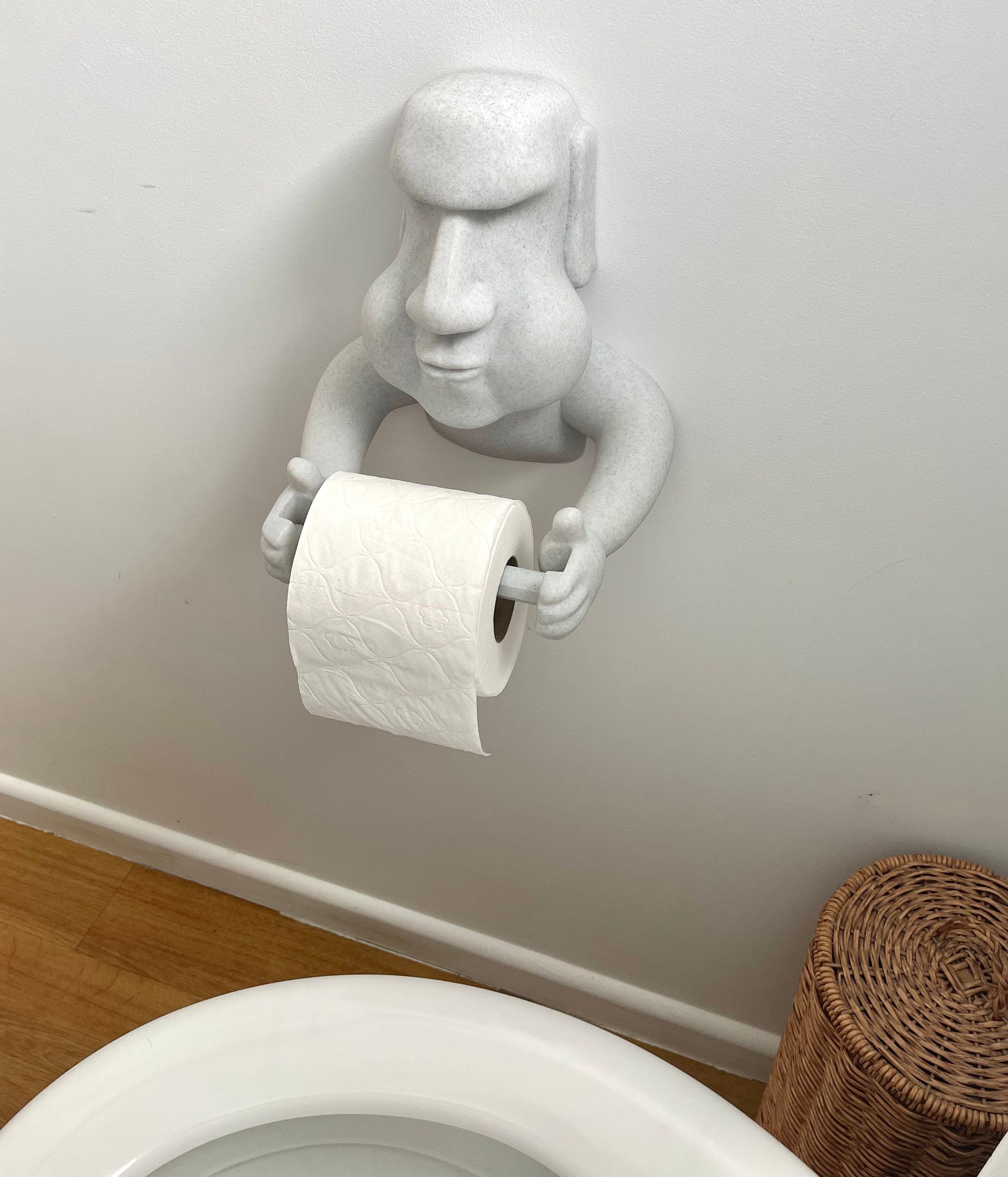 3D STL File Moai Toilet Roll Holder 3D Print Funny Toilet Etsy