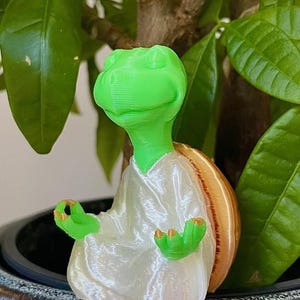 Turtle Zen 3D Model, 3D Printable Turtle, Turtle Stl, Turtle Monk, Turtle Figure, Cute Turtle, Zen Animal Figure, Stl, 3D Model