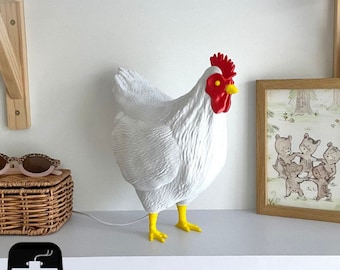 Chicken Lamp STL 3D Printing Files, Funny Animal Lamp Digital File, Kids Room Decor, Kids Gift Ideas