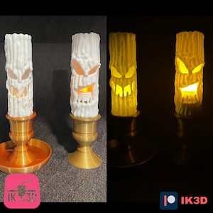 STL 3D Druck gruselige Kerzen Halloween, lustige LED Kerzenhalter Dekoration, Horror Kerzen Digitale Dateien, lustige Kerzen mit Kerzenhalter