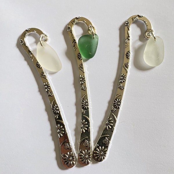 Sea glass charm bookmark