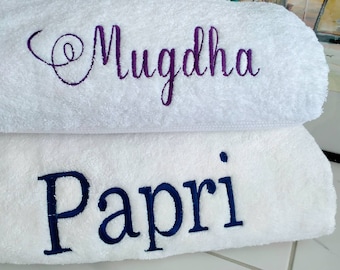 Personalised towels, Embroidered towels , Personalised embroidered towels, Towels for gift,Custom towels