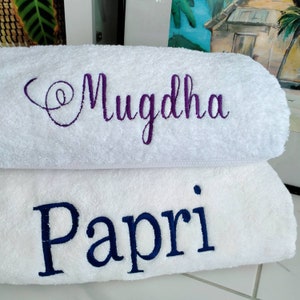 Personalised towels, Embroidered towels , Personalised embroidered towels, Towels for gift,Custom towels image 1