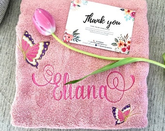 Personalised Bath Towel/ Embroidered Bath Towel/ Bath Towel