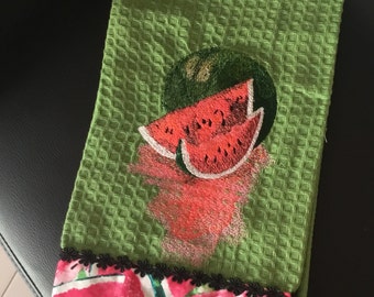 kitchen Towel/Embroidered Kitchen Towel/Cotton Tea Towel