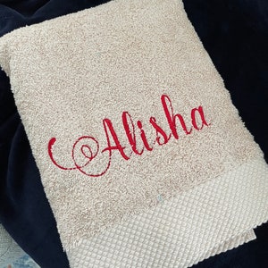 Personalised towels, Embroidered towels , Personalised embroidered towels, Towels for gift,Custom towels image 7