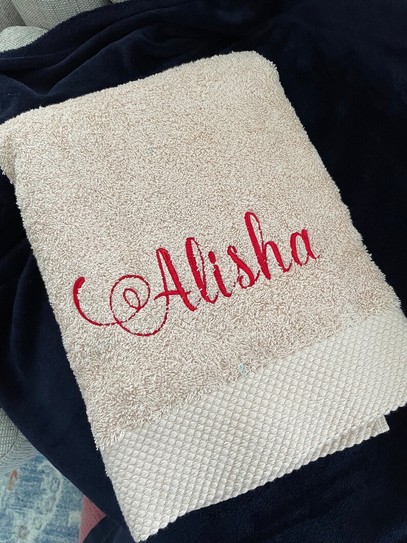 Personalised towels, Embroidered towels , Personalised embroidered towels, Towels for gift,Custom towels image 7