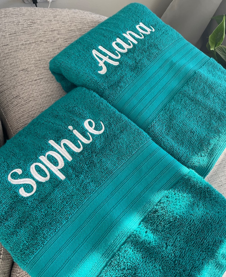 Personalised towels, Embroidered towels , Personalised embroidered towels, Towels for gift,Custom towels image 10