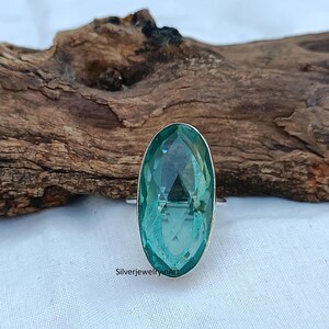 Aquamarine Ring, Handmade Ring  ,925 Sterling Silver Ring , Aquamarine Jewelry , Christmas Gift , Women Jewelry, Aquamarine Gemstone Ring