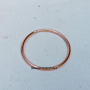 Solid Copper Bangles ,Handmade Bangle , Round Shape Bangle, Simple Copper Bangle,Anniversary Gift,Stacking  Bangle,Christmas Gift.