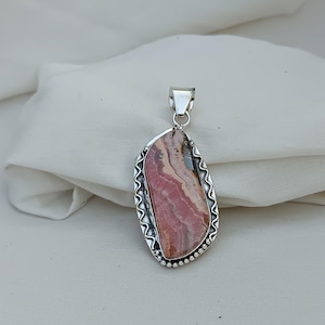 Rhodocrosite Pendant ,Handmade Jewelry ,Women Pendant,925 Sterling Silver Pendant,Wedding Gemstone, Gift For Christmas,Rhodocrosite Gemstone