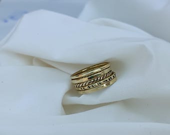 Handmade Brass Ring: Solid Pure Metal Band