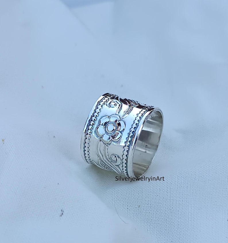 Wide Band ring   925 Sterling ring  Woman Thumb Ring,Birthday Gift Oxidised Matte Ring Gift For Women  Silver band Ring  Gift for Christmas