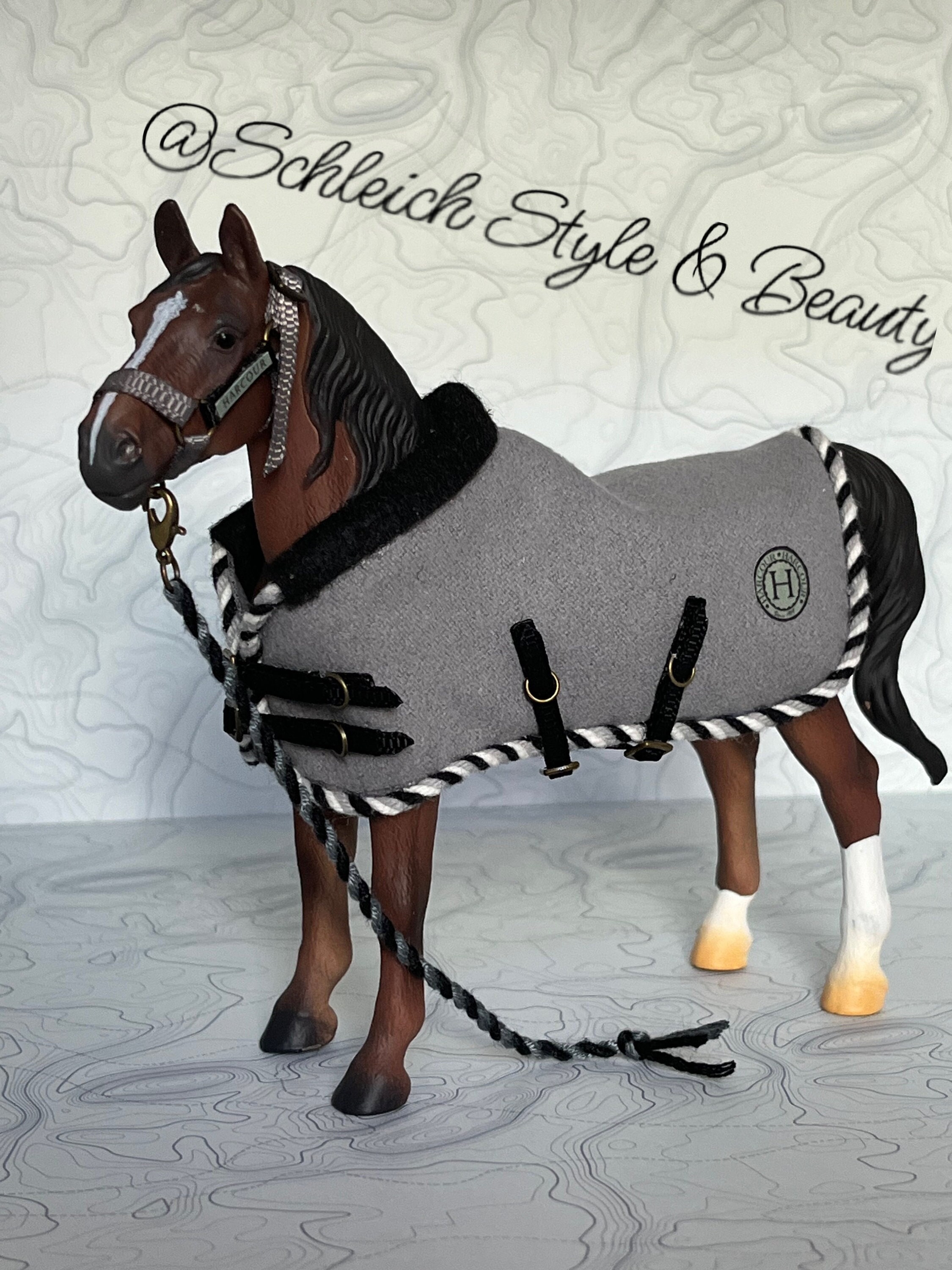 Schleich / Collecta Horse Halter Rope and Blanket Etsy