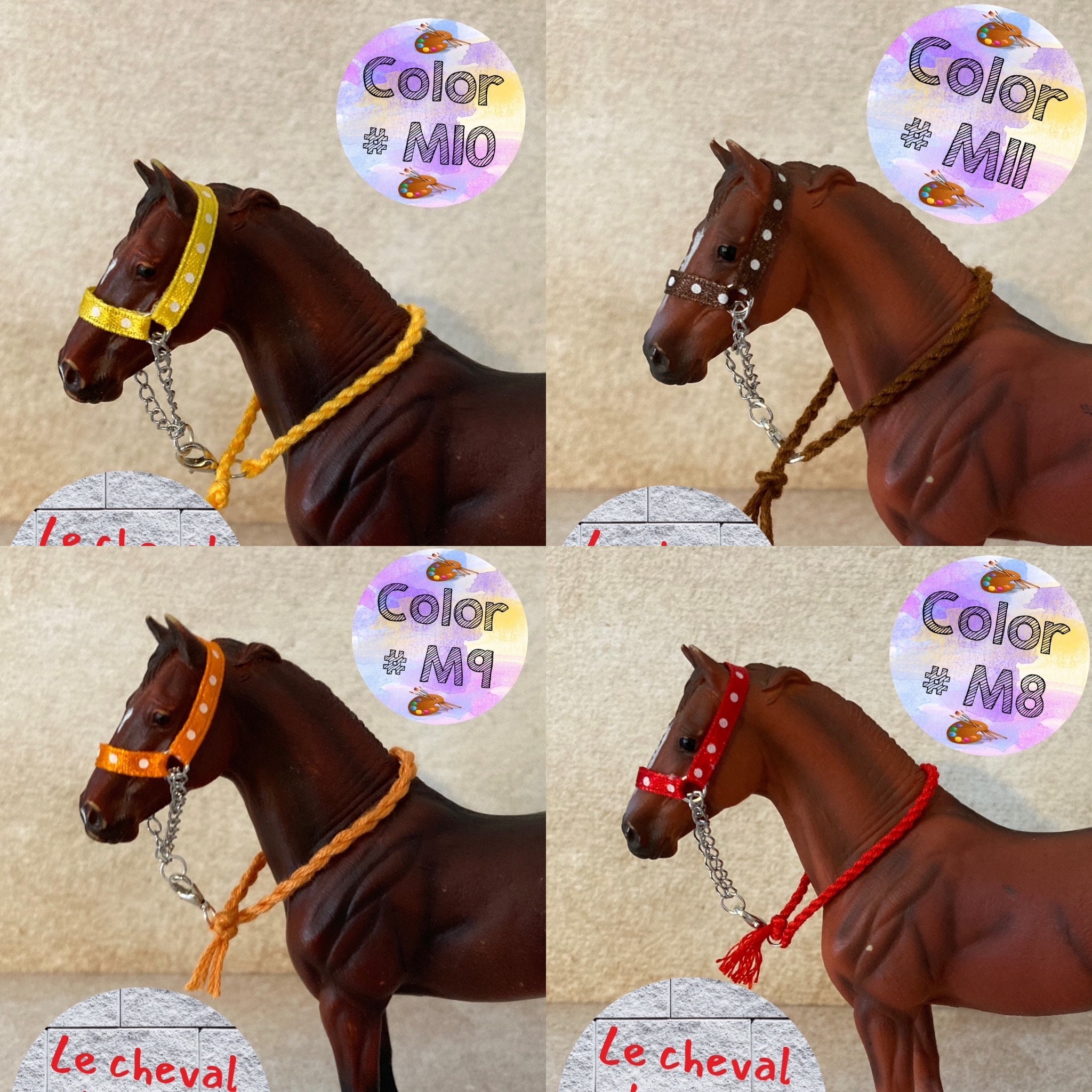 Schleich Horse Halter and Lead Rope / Collecta Etsy