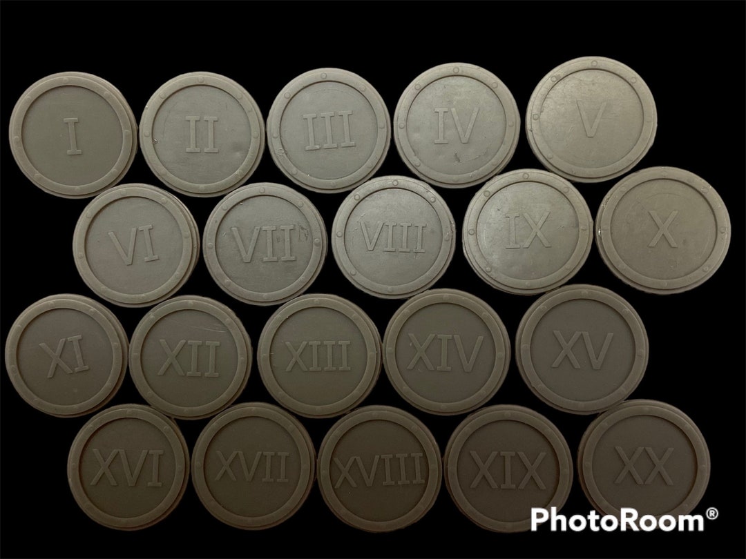 Objective Markers, Counters, Tokens, Etc for Wargaming 15-40mm Diameter ...
